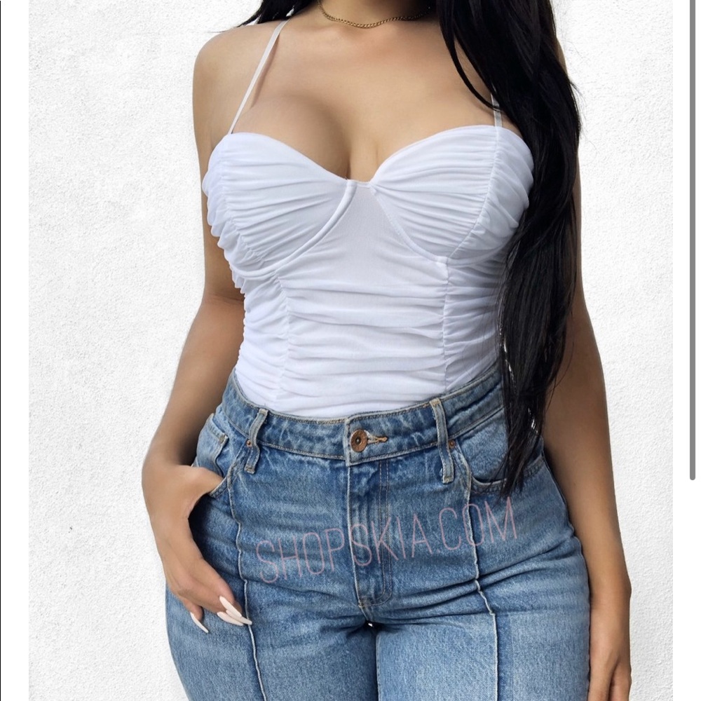 ATHENA white stretch bodysuit